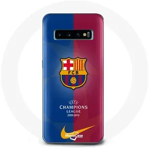 Coque pour Samsung Galaxy S10 Plus FC Barcelone Logo Équipe de footbal...