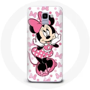 Coque pour Samsung Galaxy J6 2018 Minnie Mouse Dessin animé mignon rose Maniacase pas cher