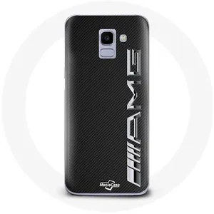 Coque pour Samsung Galaxy J6 2018 Amg Logo Carbone Texture Maniacase pas cher