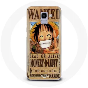 Coque pour Samsung Galaxy J6 2018 One Piece Manga Luffy affiche de recherche Maniacase