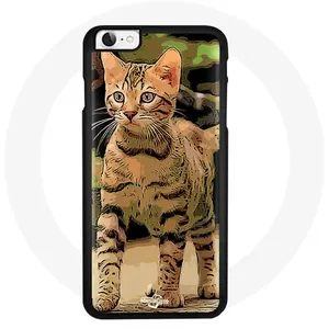 Coque pour Iphone 7 Plus Chat chaton Bengal beige Maniacase pas cher