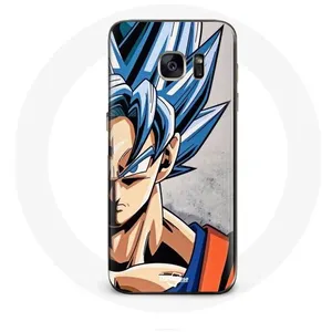 MANIACASE Coque - Samsung - Galaxy S7 Edge - Anime Dragon Ball - Souple - Bleu pas cher