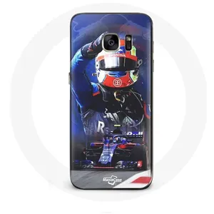 Coque pour Samsung Galaxy S7 Edge Formule 1 Pierre Gasly Pilote automobile F1 Rouge Bleu Maniacase pas cher