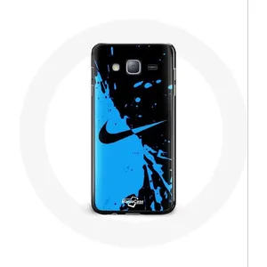 Coque pour Samsung Galaxy j3 2016 Nike Logo Bleu et Noir Maniacase pas cher