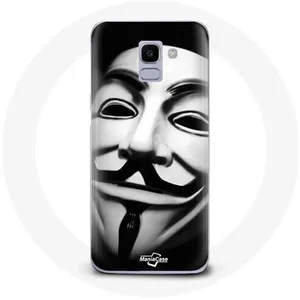 Coque pour Samsung Galaxy A8 2018 Nous sommes légion masque anonyme Ma... pas cher