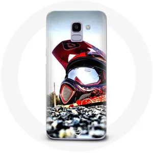 Coque pour Samsung Galaxy A8 2018 Casque MotoCross Maniacase pas cher