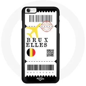 Coque pour Iphone SE 2020 Bruxelles Belgique avion Maniacase pas cher
