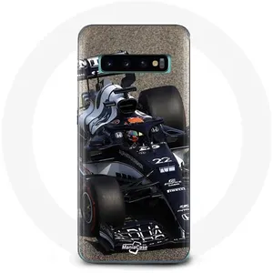 Coque pour Samsung Galaxy S10 plus Formule 1 Yuki Tsunoda pilote automobile de F1 Bleu Maniacase pas cher