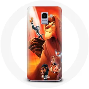 Coque pour Samsung Galaxy A8 2018 Le Roi Lion Simba et Mufasa Maniacase pas cher