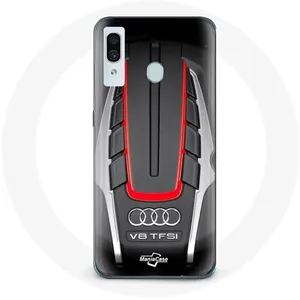 Coque pour samsung galaxy A30 Audi S8 Logo rouge Maniacase pas cher