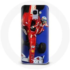 Coque pour Samsung Galaxy A6 2018 Formule 1 Fernando Alonso Pilote automobile F1 Rouge Maniacase pas cher