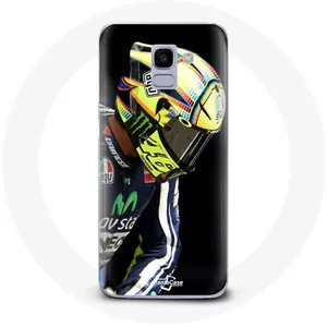 Coque pour Samsung Galaxy A6 2018 Valentino Rossi pilote de vitesse moto Maniacase pas cher