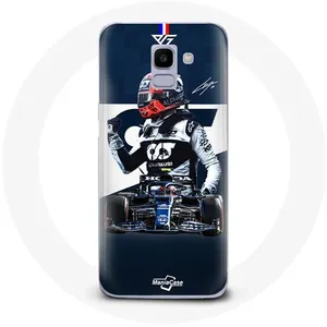 Coque pour Samsung Galaxy A8 2018 Formule 1 Max Verstappen Pilote automobile F1 Bleu Maniacase