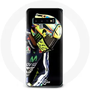 Coque pour Samsung Galaxy s10 plus Valentino Rossi pilote de vitesse moto Maniacase pas cher