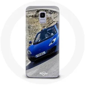 MANIACASE Coque pour Samsung Galaxy A8 2018 Formule 1 McLaren Voiture Bleu Mania... pas cher