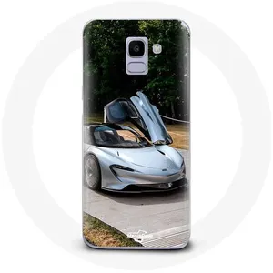 MANIACASE Coque pour Samsung Galaxy A8 2018 Formule 1 McLaren Voiture Gris Mania... pas cher