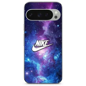 Coque Google Pixel 9 Pro XL nike logo blanc espace coloré Maniacase pas cher