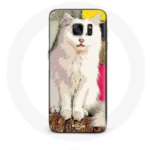 Coque pour Samsung Galaxy S6 turc de Van Chat Blanc aux yeux bleu et j... pas cher