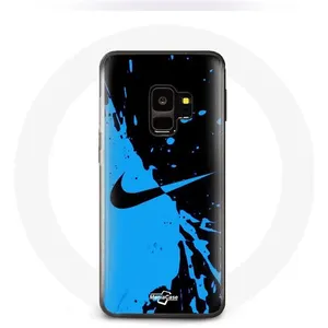 Coque pour Samsung Galaxy S9 plus Nike Logo Bleu et Noir Maniacase pas cher