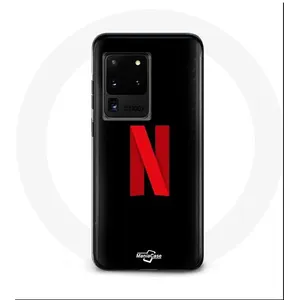 Coque pour Samsung Galaxy S20 Ultra Netflix Logo rouge fond noir Maniacase pas cher