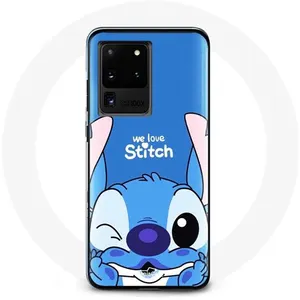 Coque pour Samsung Galaxy S20 Ultra Stitch mignon fond bleu Maniacase pas cher