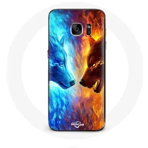Coque pour Samsung Galaxy S6 Loup de Glace et de feu Maniacase pas cher