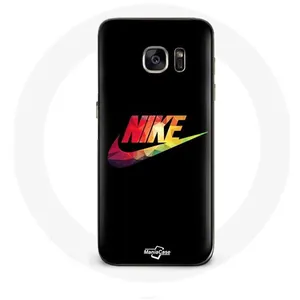 Coque pour Samsung Galaxy S6 edge Nike Logo Couleur fond noir Maniacase pas cher