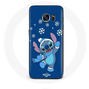 Coque pour Samsung Galaxy S6 Stitch neige Noël bleu Maniacase pas cher