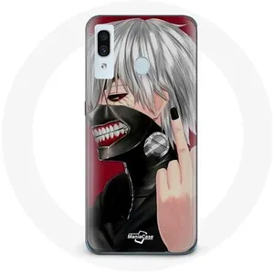 Coque pour Samsung Galaxy A20 Tokyo Ghoul Kaneki Ken Masque Anime doigt Maniacase pas cher