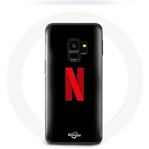 Coque pour Samsung Galaxy S9 plus Netflix Logo rouge fond noir Maniacase pas cher