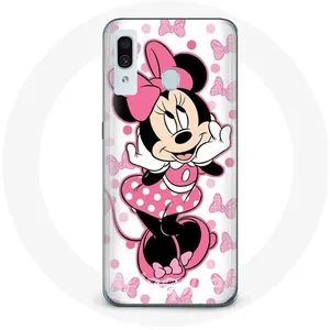 Coque pour Samsung Galaxy A20 Minnie Mouse Dessin animé mignon rose Maniacase pas cher