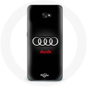 Coque pour Samsung Galaxy A3 2017 Audi Logo Métal fond noir Maniacase pas cher