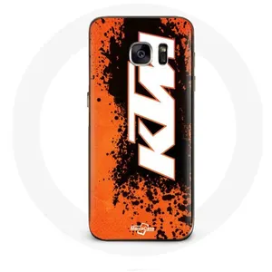 Coque pour Samsung Galaxy S6 KTM Logo blanc fond orange Maniacase pas cher