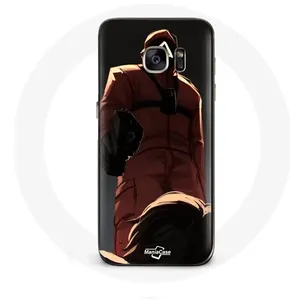 Coque pour samsung galaxy S6 Squid Game Soldat Rouge avec Masque Trian... pas cher