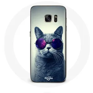 Coque pour Samsung Galaxy S6 Chat Lunettes violettes Style Maniacase pas cher
