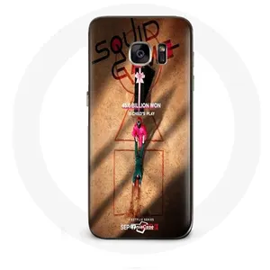 Coque pour Samsung Galaxy S6 Edge Squid Game Série affiche soldat Mani... pas cher