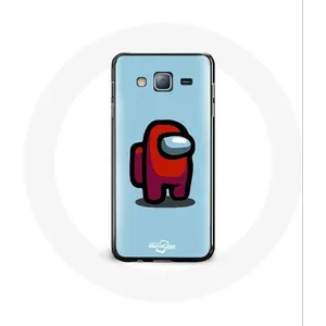 Coque pour Samsung Galaxy A3 Among Us jeu vidéo Fond bleu Maniacase pas cher