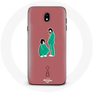 Coque pour Samsung Galaxy J5 2017 Squid Game Ji Yeong Numéro 240 Et Kang Sae Byeok Numéro 067 Maniacase pas cher