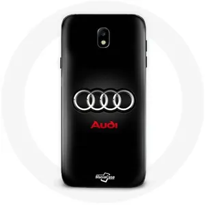 Coque pour Samsung Galaxy J5 2017 Audi Logo Métal fond noir Maniacase pas cher