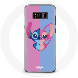 Coque pour Samsung Galaxy S8 plus Stitch et angel bleu rose Maniacase pas cher
