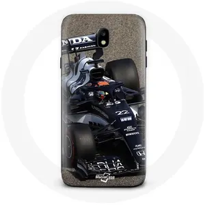 Coque pour Samsung Galaxy J5 2017 Formule 1 Yuki Tsunoda pilote automobile de F1 Bleu Maniacase pas cher