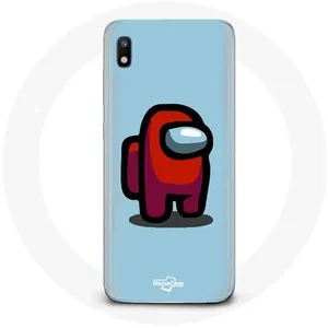 Coque pour Samsung Galaxy A10 Among Us jeu vidéo Fond bleu Maniacase pas cher