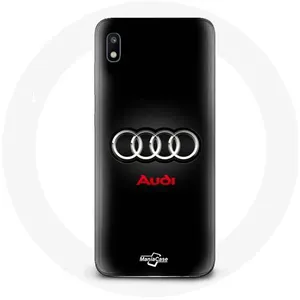 Coque pour Samsung Galaxy A10 Audi Logo Métal fond noir Maniacase pas cher