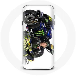 Coque pour Samsung Galaxy J5 2017 Valentino Rossi Pilote de vitesse fond blanc Maniacase pas cher