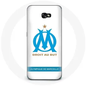 Coque pour Samsung Galaxy A5 Olympique de Marseille Logo Fond Blanc Maniacase pas cher