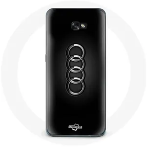 Coque pour Samsung Galaxy A8 2016 Audi Logo cache moyeu fond noir Maniacase pas cher
