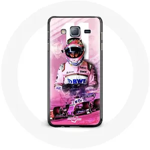 Coque pour Samsung Galaxy J7 Formule 1 Sergio Pérez Pilote de F1 Rose Maniacase pas cher