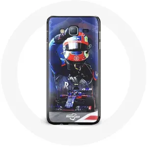 Coque pour samsung galaxy J5 2016 Formule 1 Pierre Gasly Pilote automobile F1 Rouge Bleu Maniacase pas cher