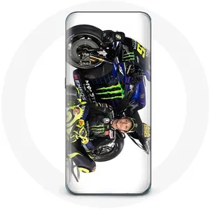 Coque pour Samsung Galaxy A8 2016 Valentino Rossi Pilote de vitesse fond blanc Maniacase pas cher