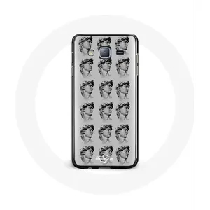 Coque pour Samsung Galaxy J7 Statue fond gris Maniacase pas cher